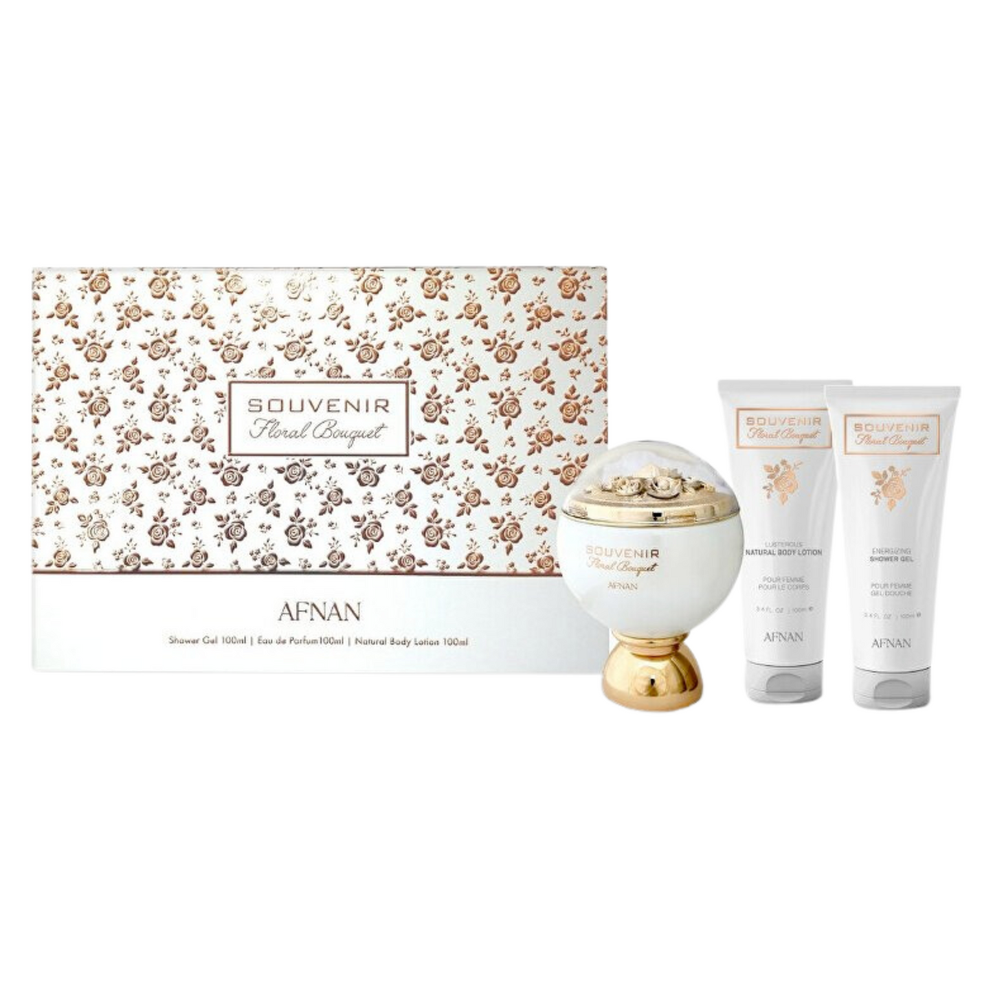 Set de Perfume para Mujer Marca AFNAN SOUVENIR FLORAL BOUQUET 100ml EDP