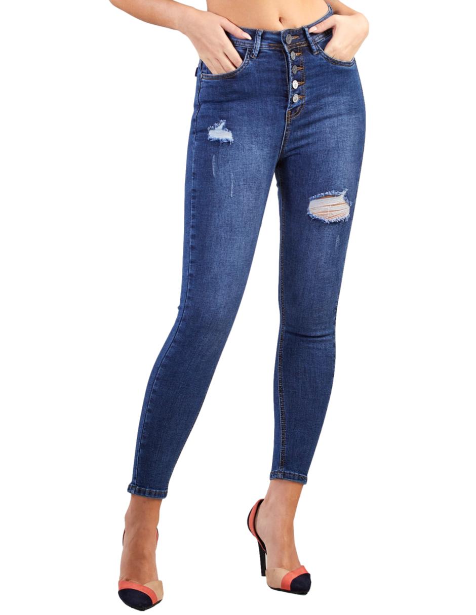 Pantalón Nyd Jeans Mezclilla Skinny Stretch Bhi-2010482n para Mujer