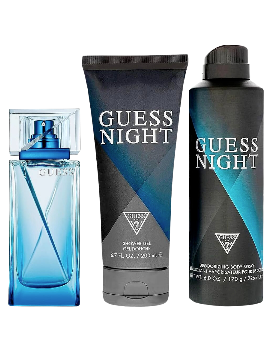 Set de Perfume para Hombre Guess Night 100ml EDT 3 piezas