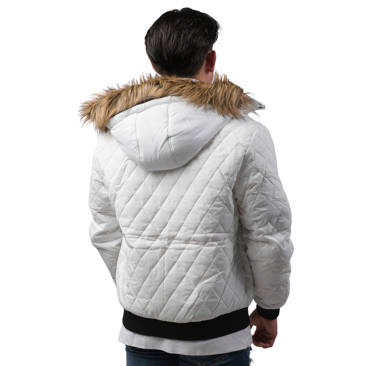 Chamarra Para Hombre Marca Moderno MJJT-6039 White