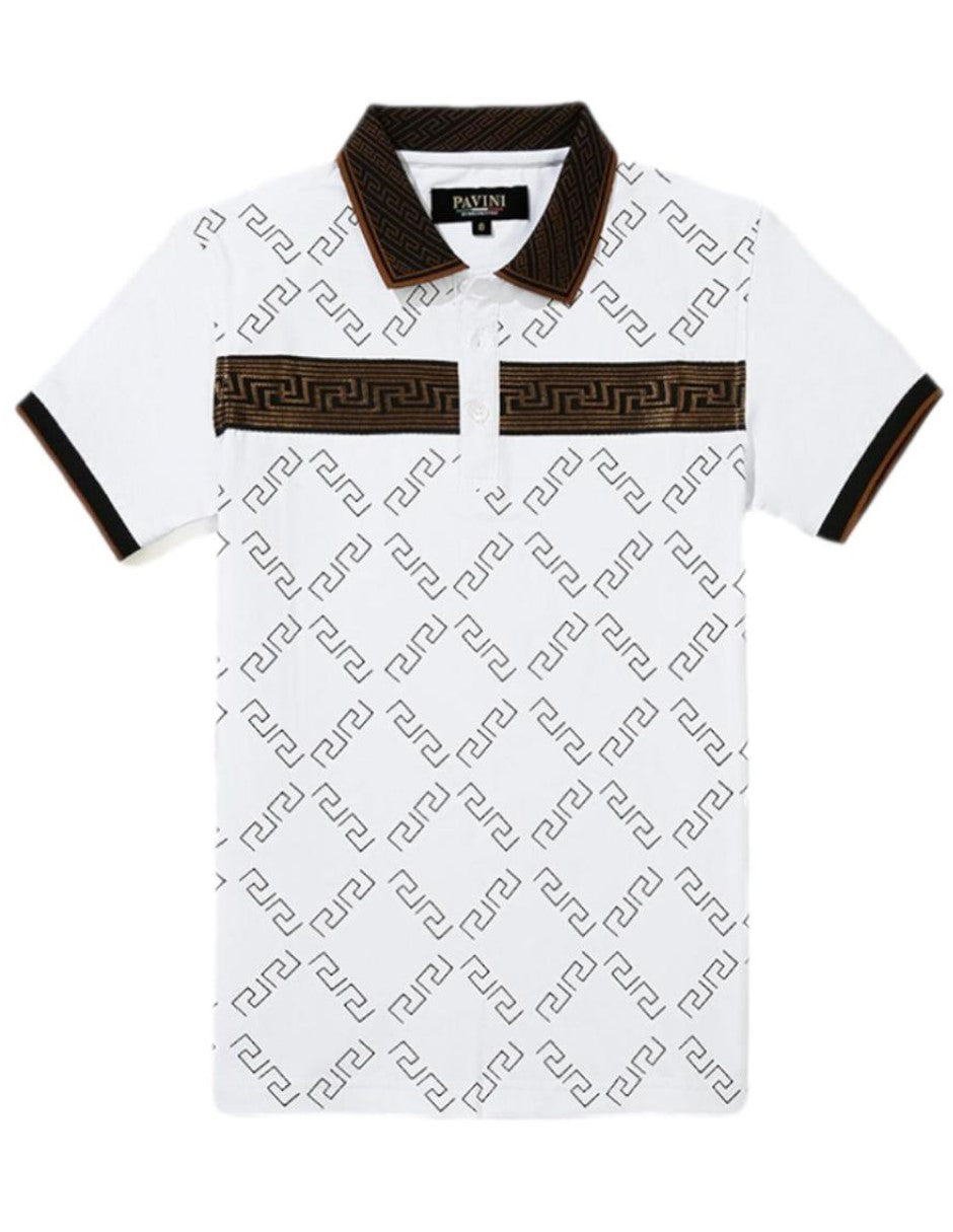 Playera Para Ni o Marca Pavini BP 097 White Cazanova