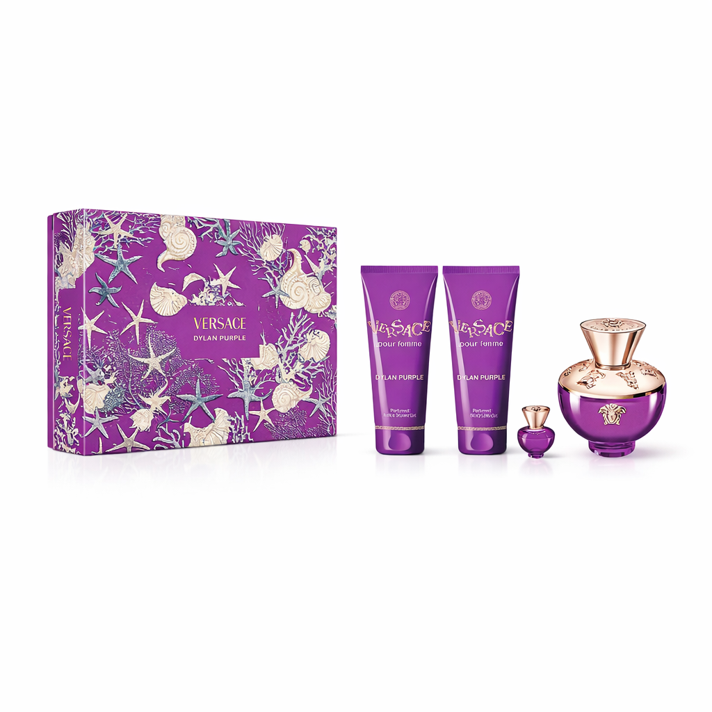 SET Perfume Para Mujer VERSACE POUR FEMME DYLAN PURPLE 100ml EDP