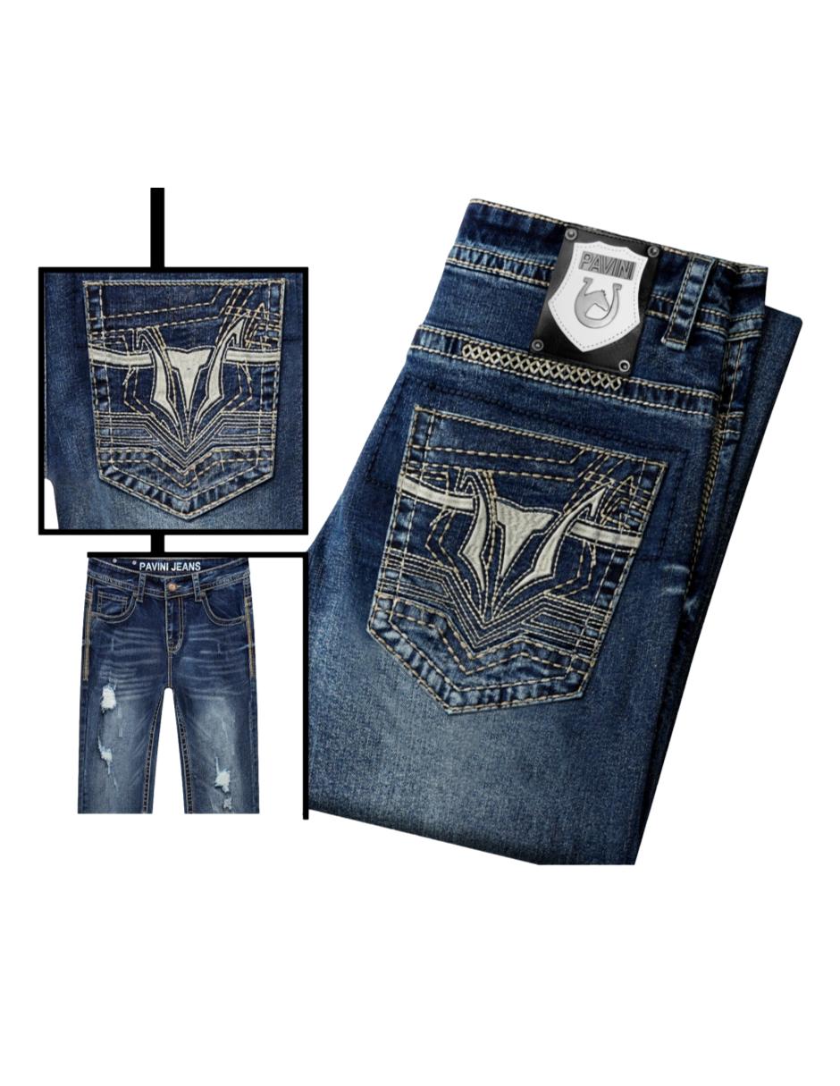 Pantalon Para Hombre Marca Pavini HJ-29-BLUE