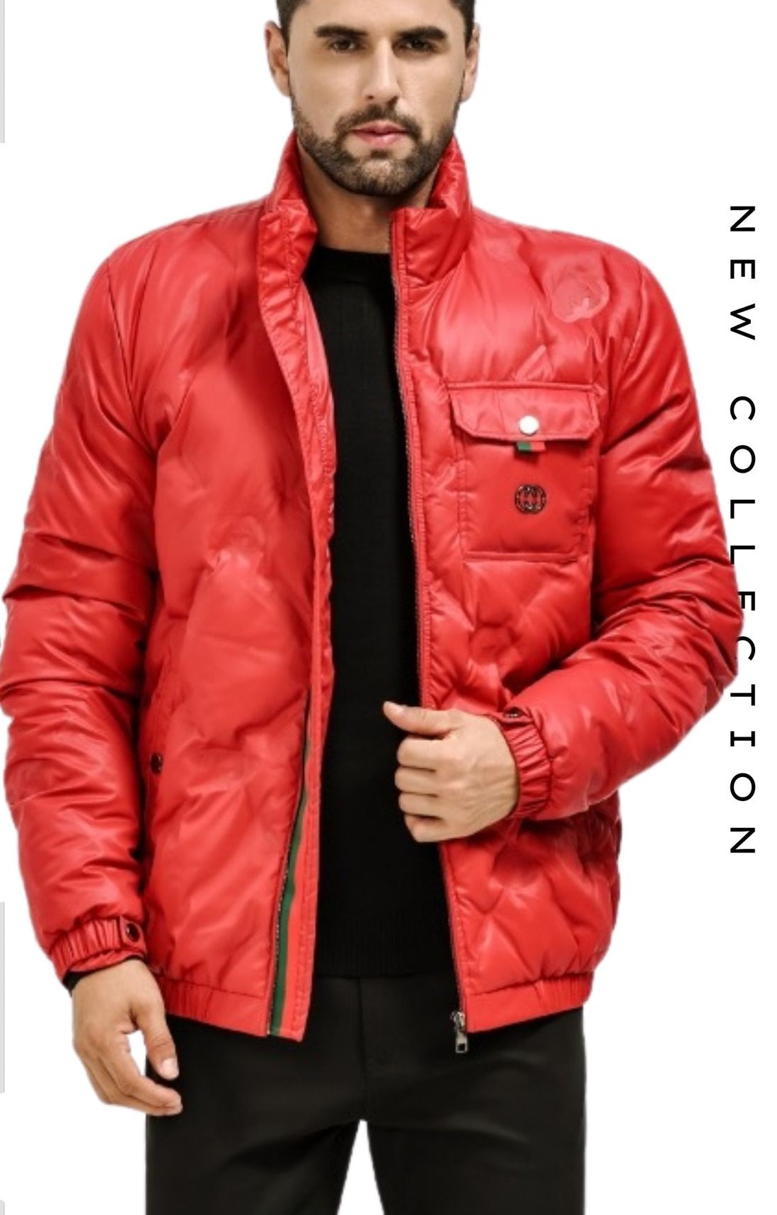 Chamarra Para Hombre Marca Pavini JK-2460 Negra