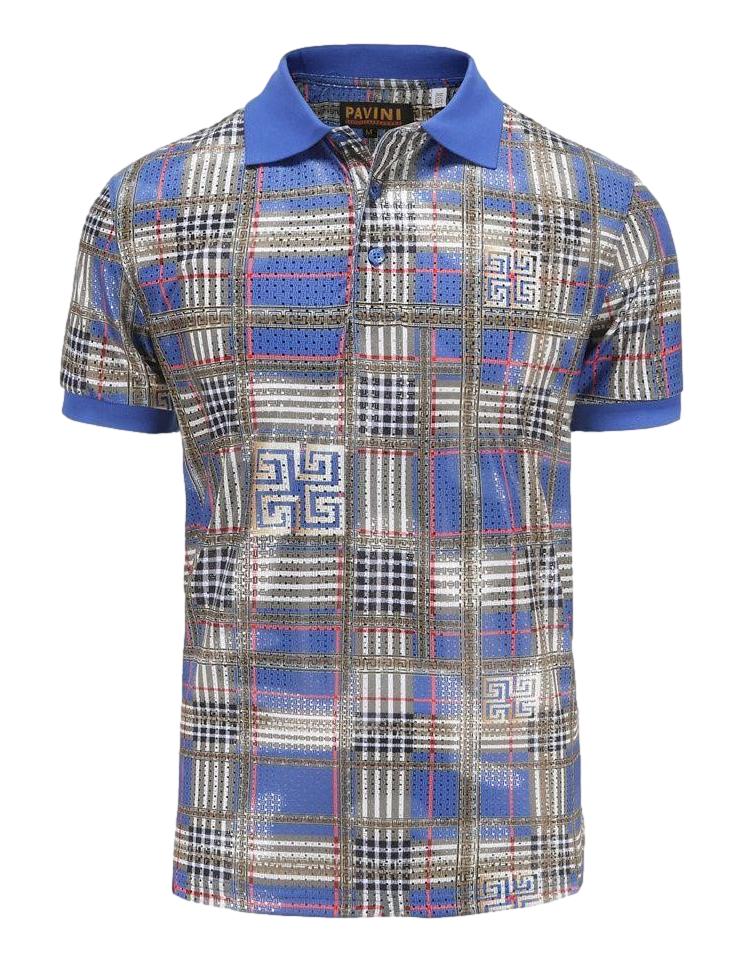 Playera Para Hombre Marca Pavini LS021031-20 Azul