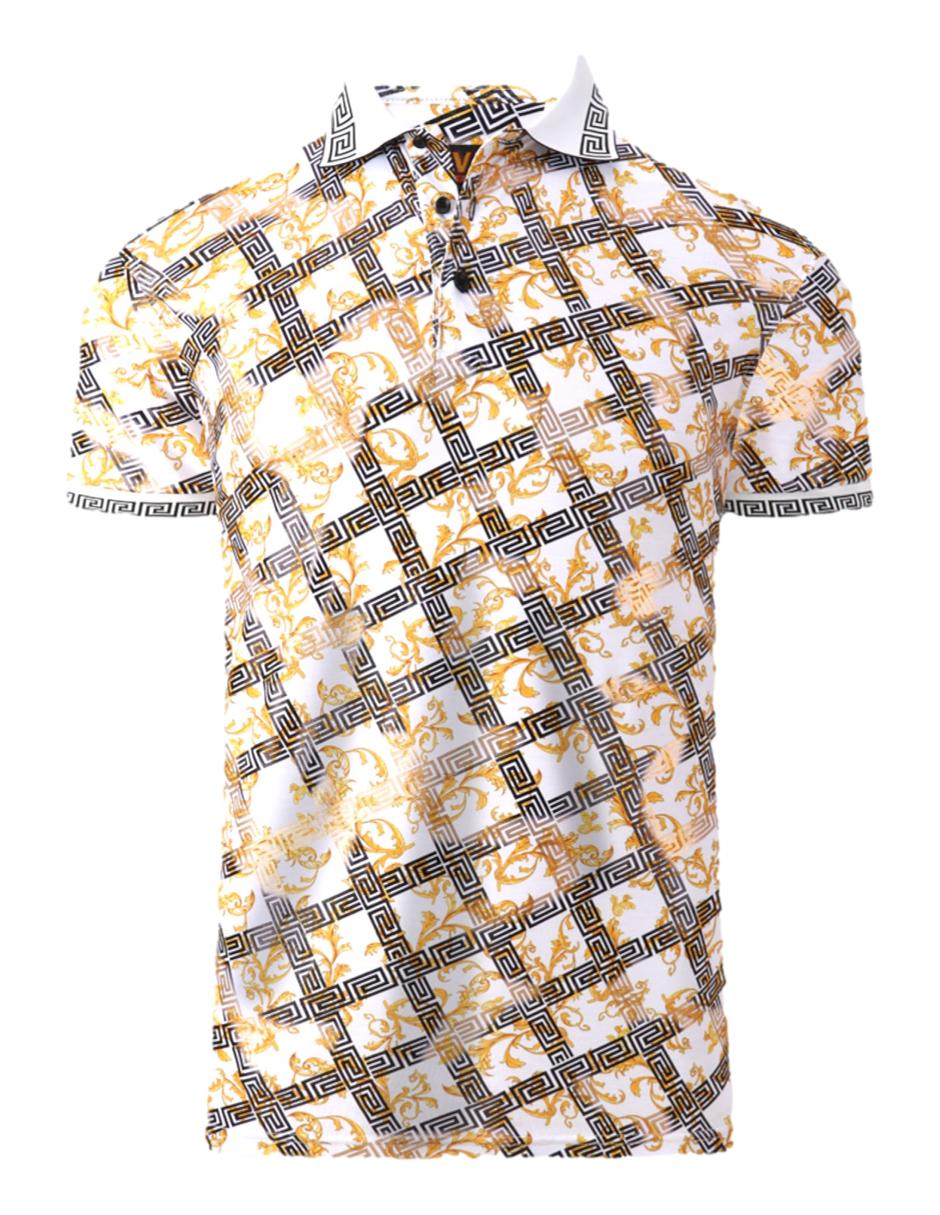 Playera Para Hombre Marca Pavini LS021035-06 White