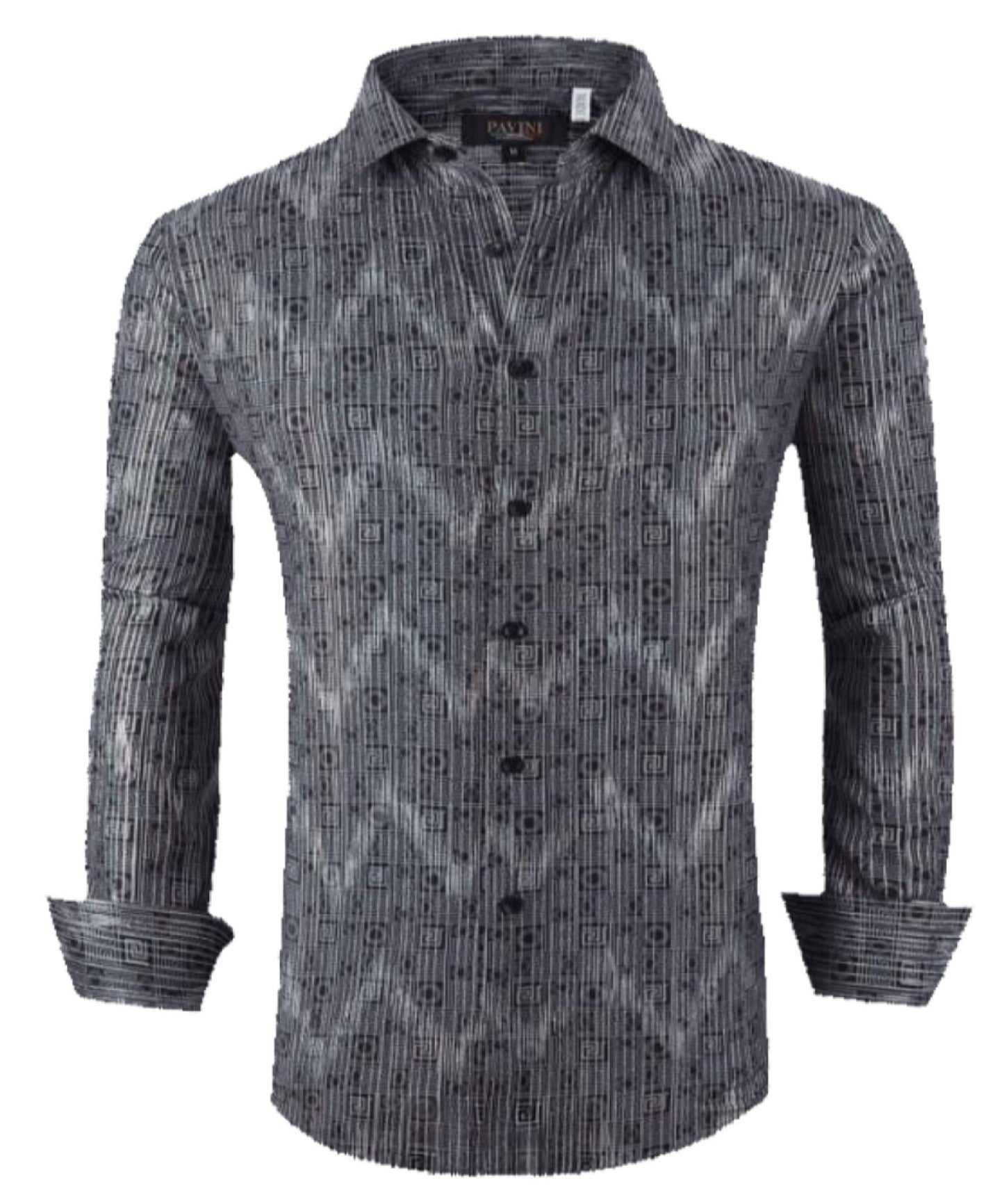 Camisa Para Hombre Marca Pavini LS022010-30 Gris