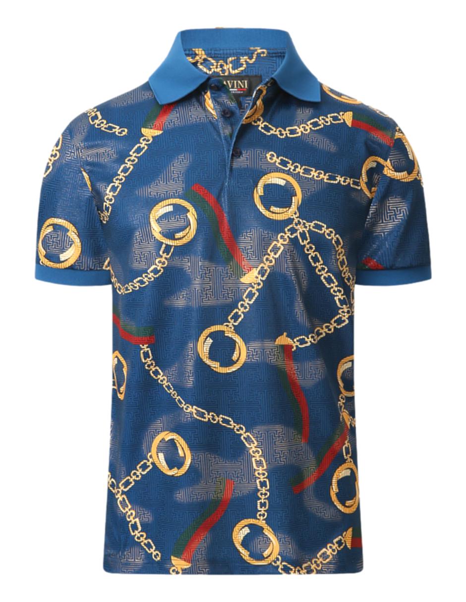 Playera Para Hombre Marca Pavini LS022005-03 Azul