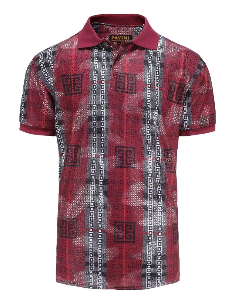 Playera Para Hombre Marca Pavini LS022031-04 Wine