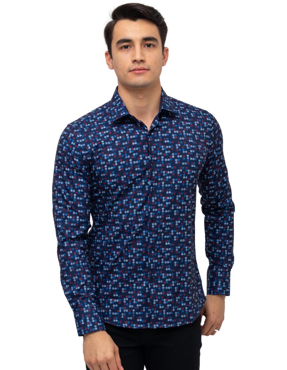 Camisa para Hombre Marca BENZINY LS5027 NAVY
