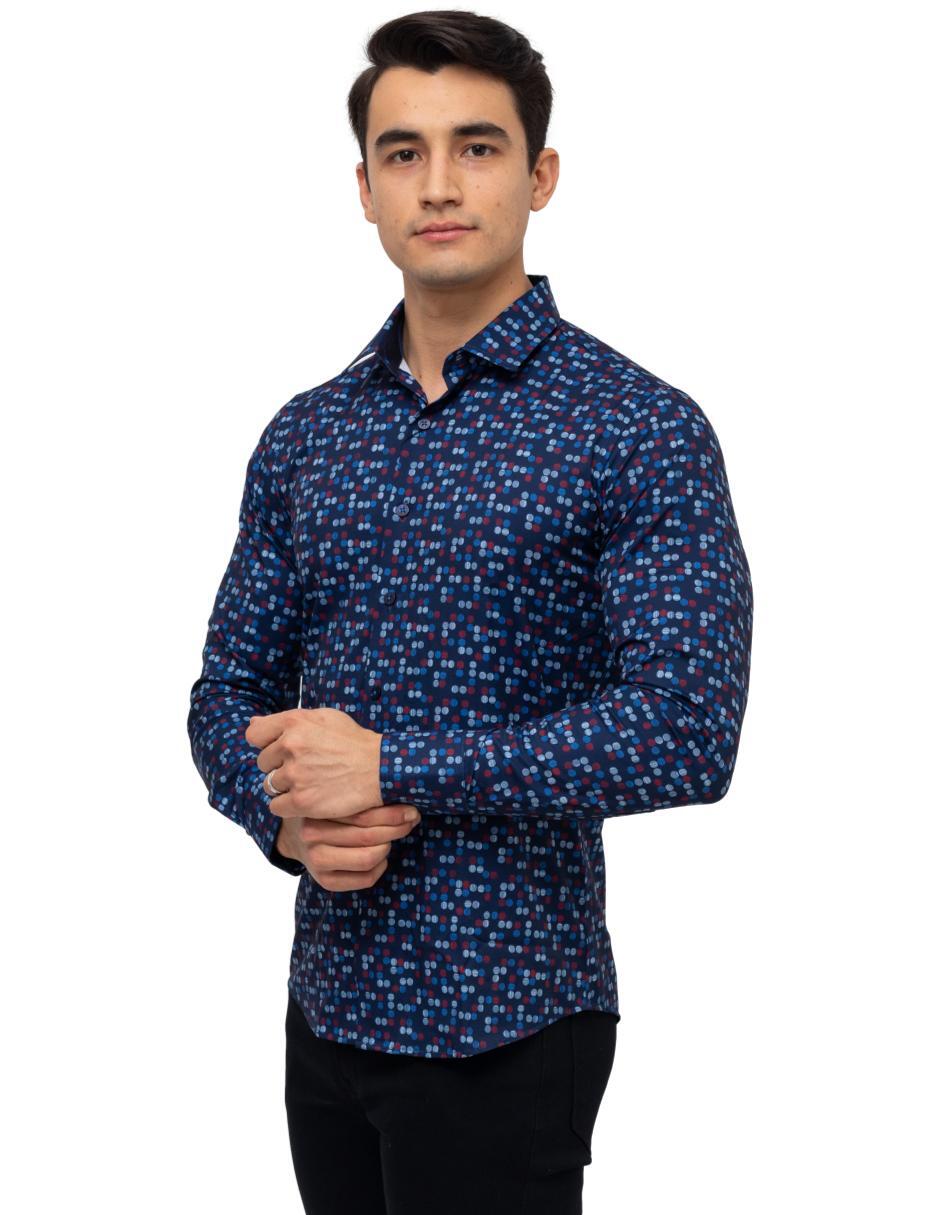 Camisa para Hombre Marca BENZINY LS5027 NAVY
