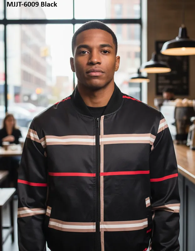 Chamarra Para Hombre Marca Moderno MJJT-6009 Black