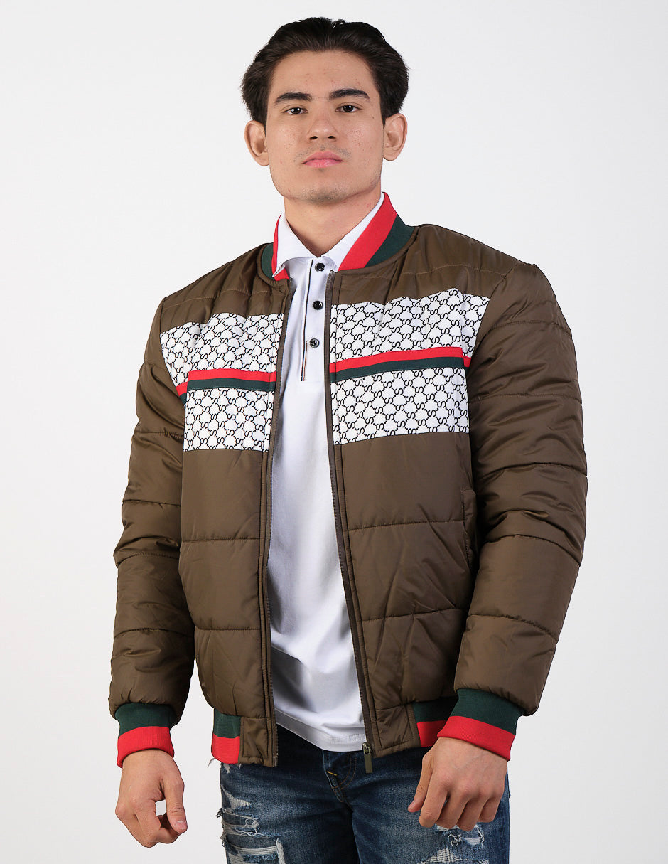 Chamarra Para Hombre Marca Moderno MJJT-6049 Army Green