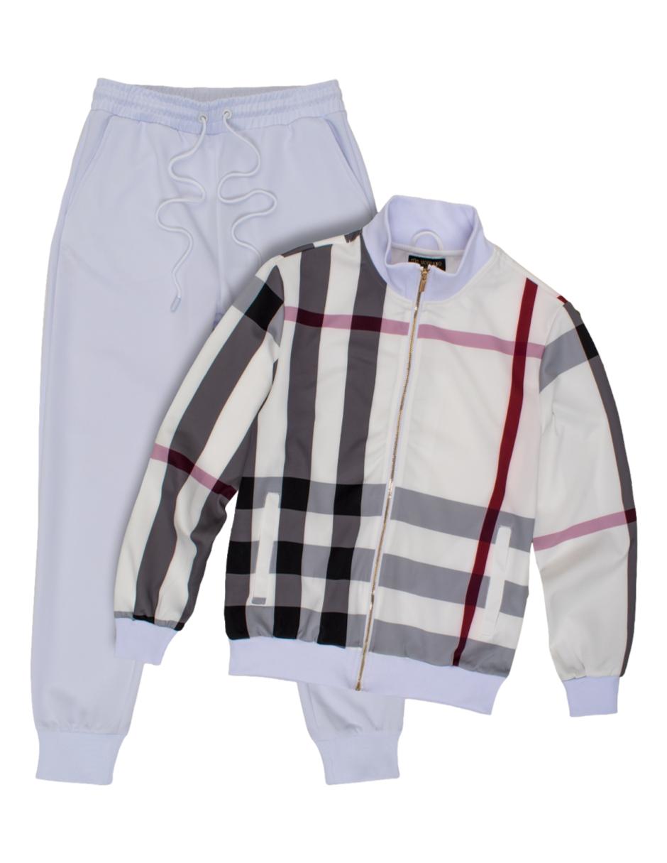 Conjunto De pants Para Hombre Marca Moderno MJST-577 White