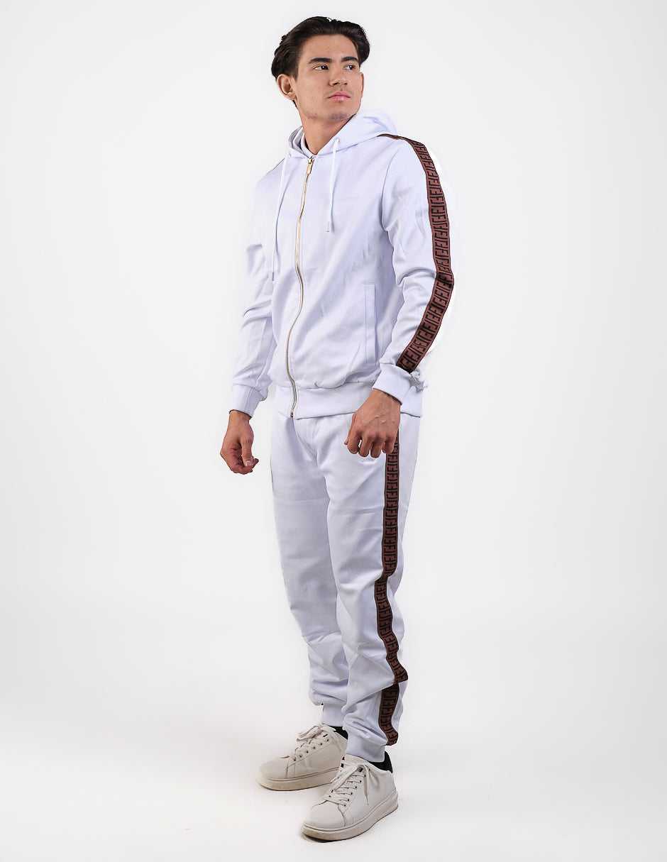 Conjunto de Pants para hombre marca moderno MJST-580 White