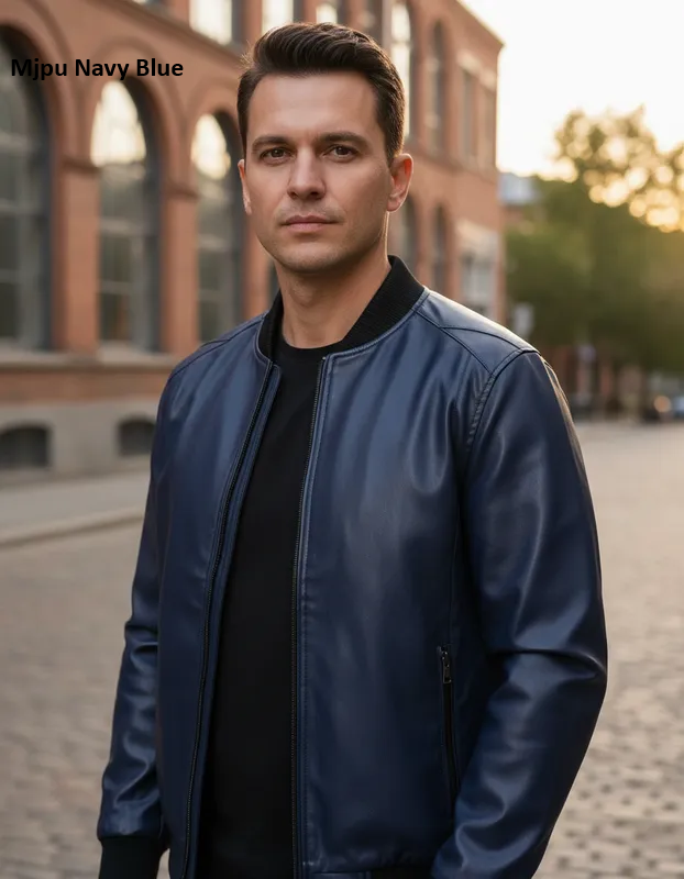 Chamarra Para Hombre Marca Moderno MJPU-1004 Navy Blue