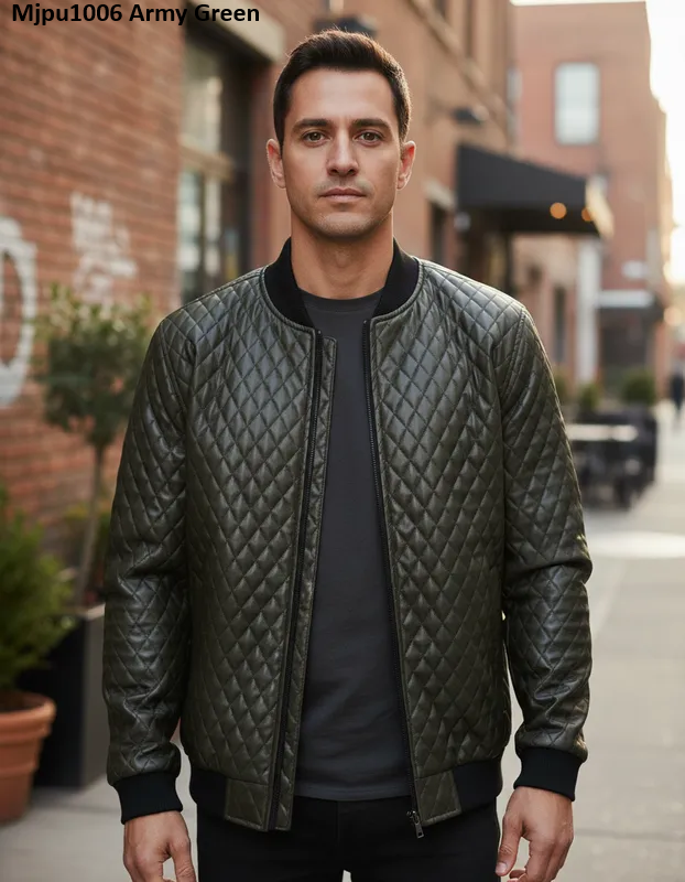 Chamarra Para Hombre Marca Moderno MJPU-1006 Army Green