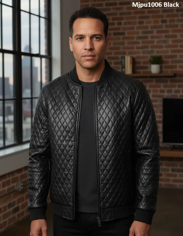 Chamarra Para Hombre Marca Moderno MJPU-1006 Black