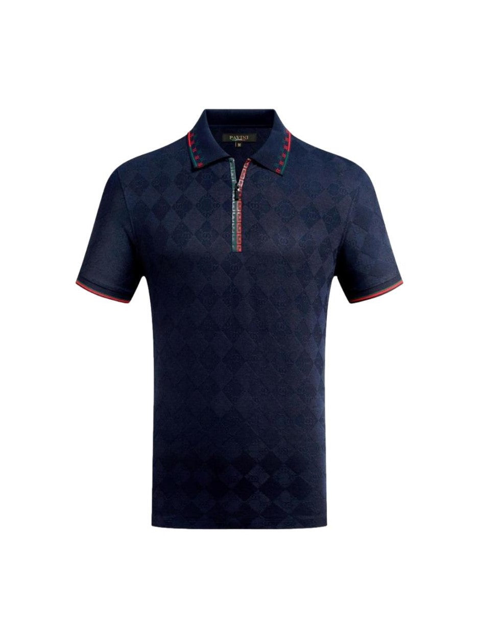 Playera Para Hombre Marca Pavini P-3018-NAVY