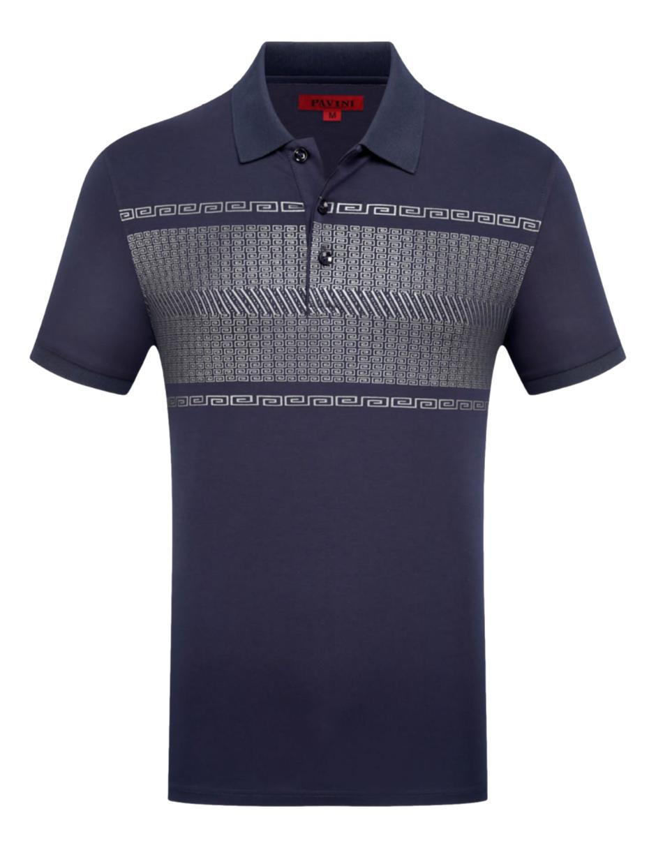 Playera Para Hombre Marca Pavini P-3114-NAVY