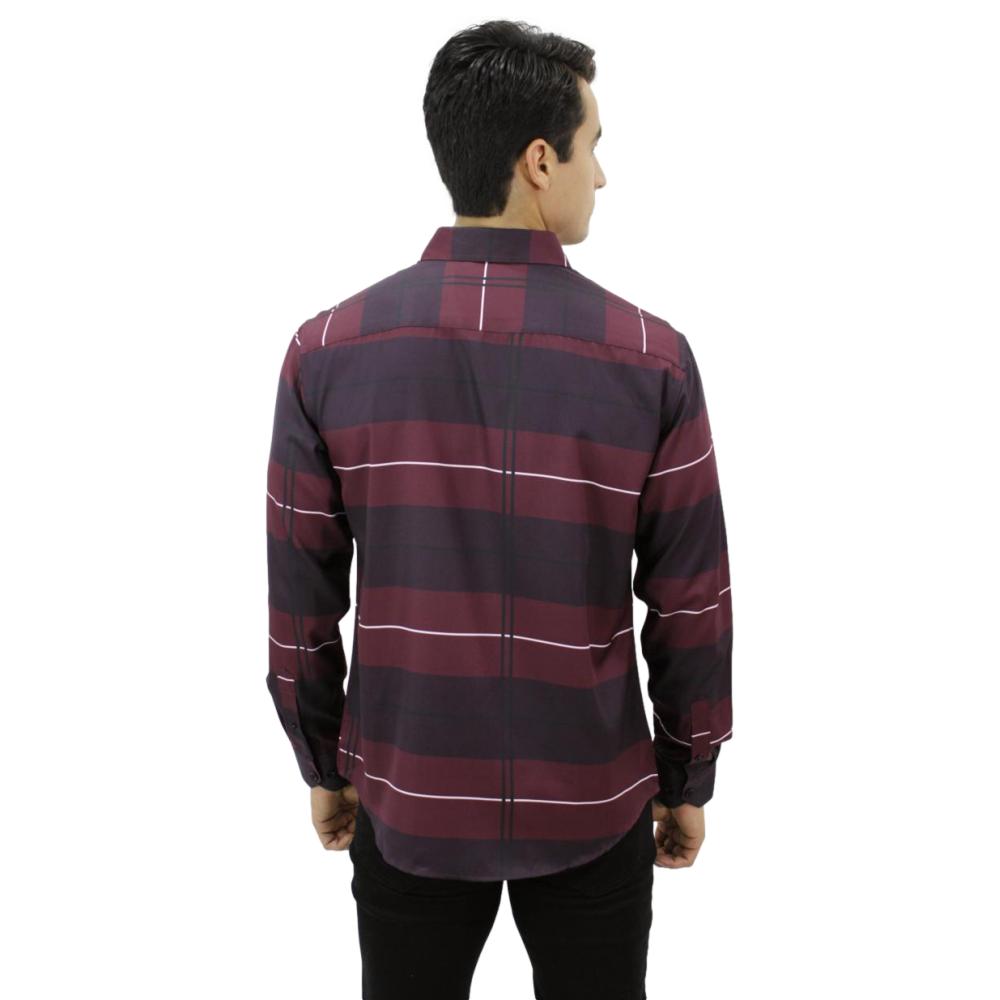 Camisa para Hombre Marca PAVINI PVLS-010-4 BURBUNDY