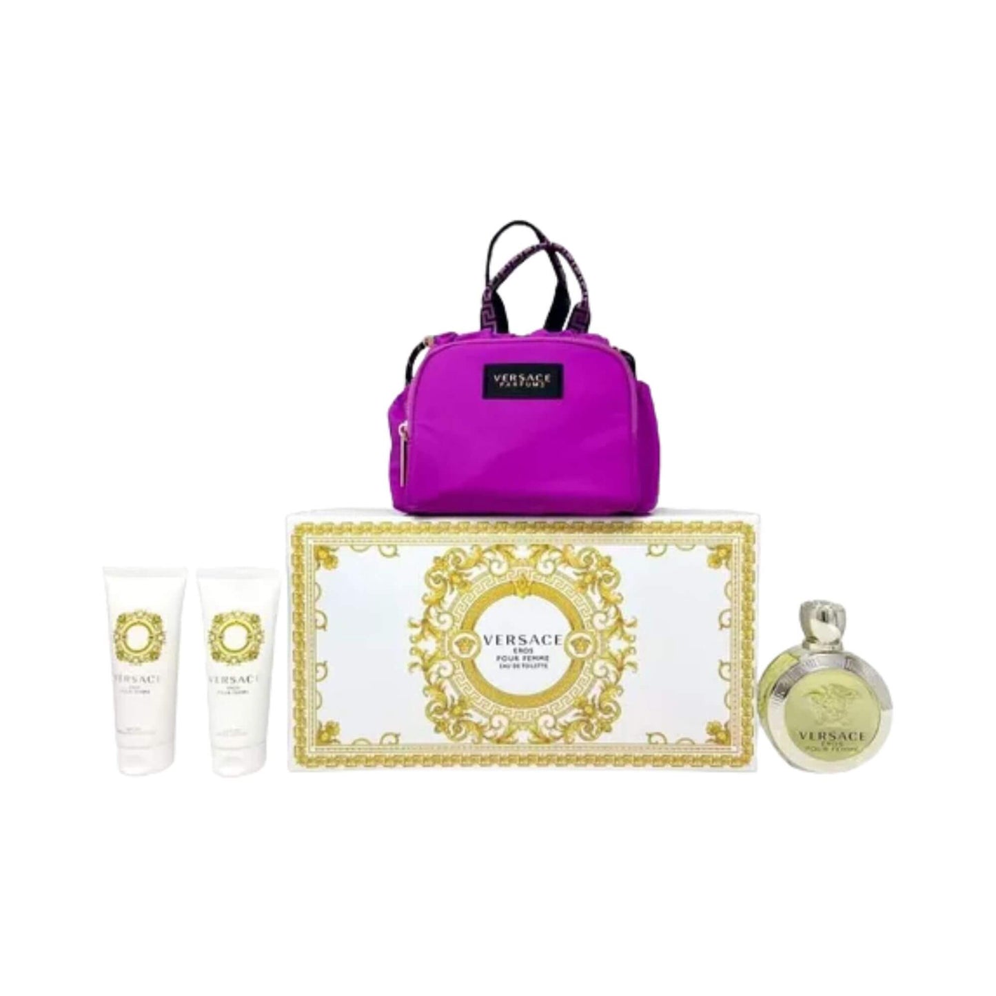 Set de Perfume Versace Eros Pour Femme EDT 4 pzas