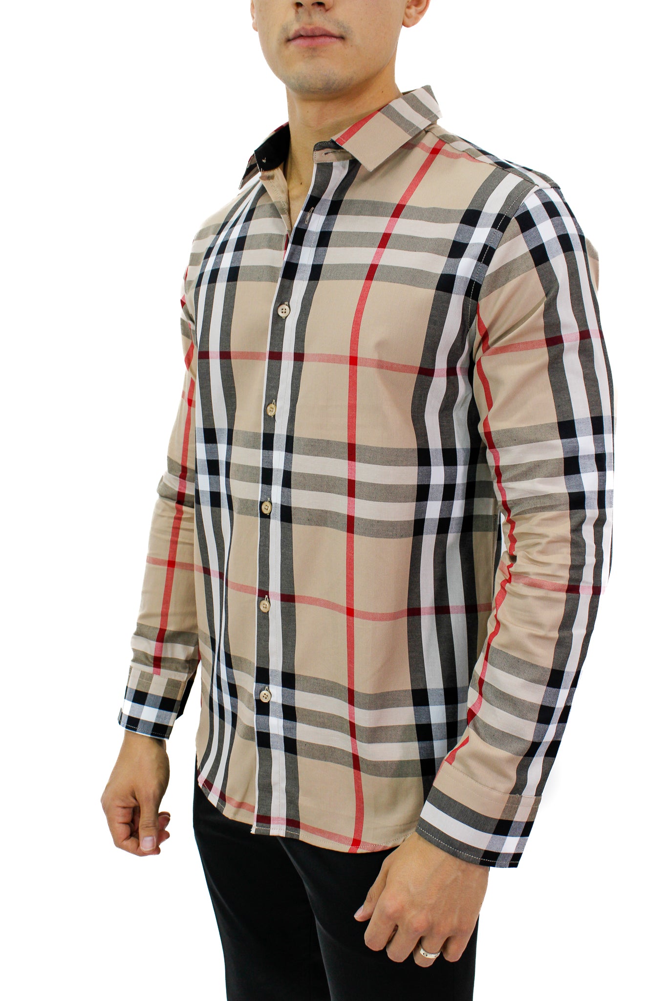 Camisa para Hombre marca RAVALLI MSH-680-58 KAKHI