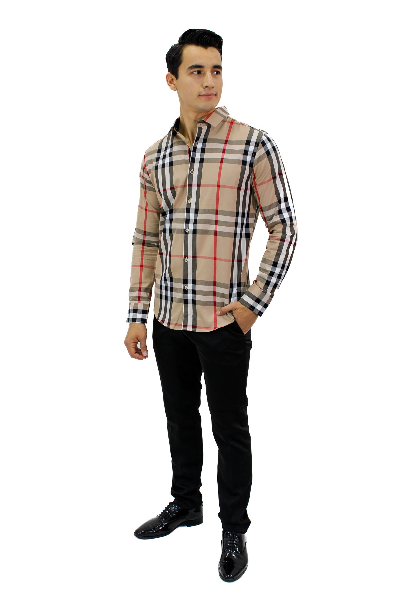 Camisa para Hombre marca RAVALLI MSH-680-58 KAKHI