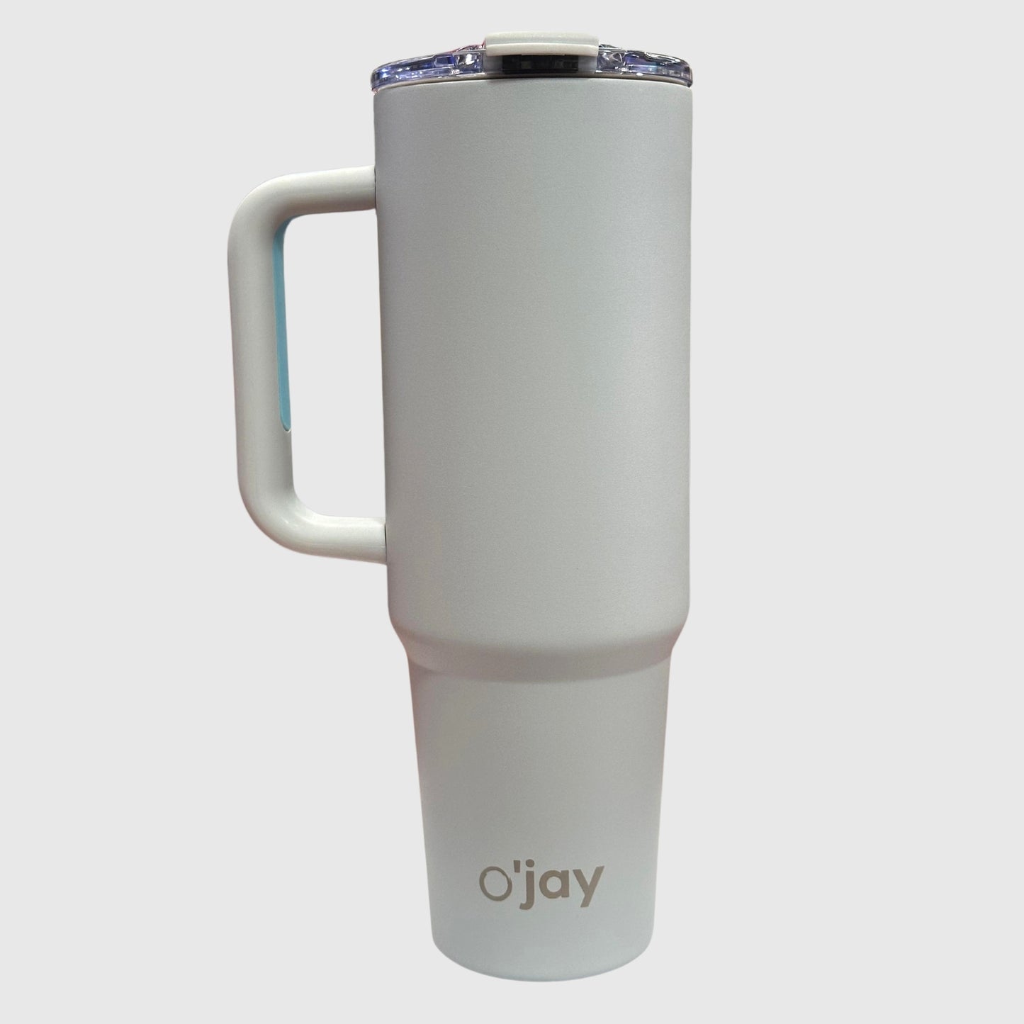 O'jay Vaso Aislado De Acero Inoxidable 50 Onzas Con Asa Y Tapa Con Popote