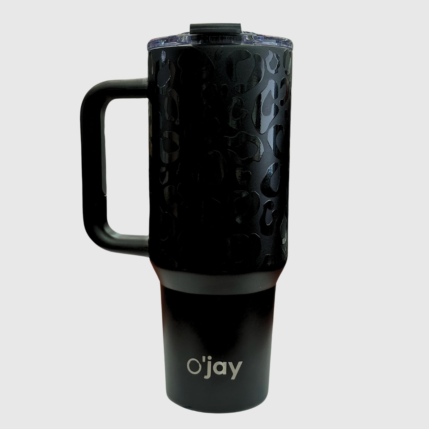 O'jay Vaso Aislado De Acero Inoxidable 50 Onzas Con Asa Y Tapa Con Popote