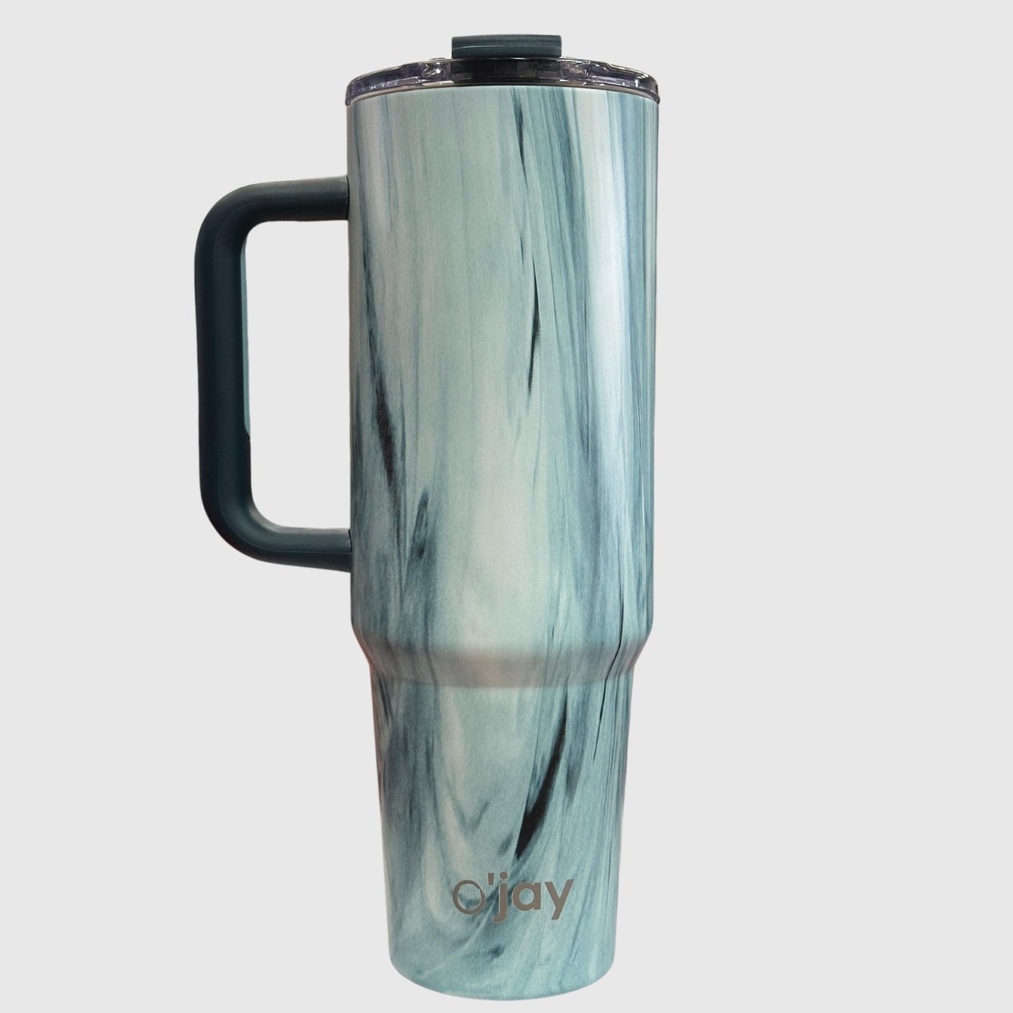 O'jay Vaso Aislado De Acero Inoxidable 50 Onzas Con Asa Y Tapa Con Popote