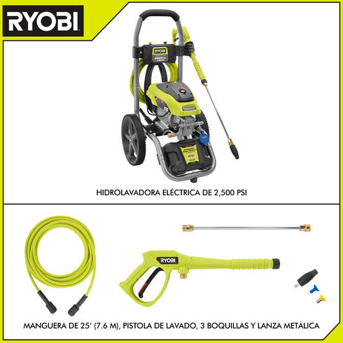 Hidrolavadora Eléctrica Ryobi de 2500 psi