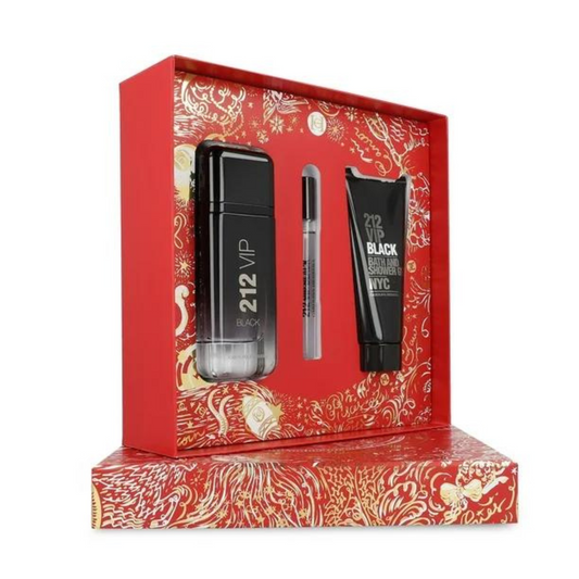 Set Carolina Herrera 212 VIP BLACK Para Caballero 3 Piezas