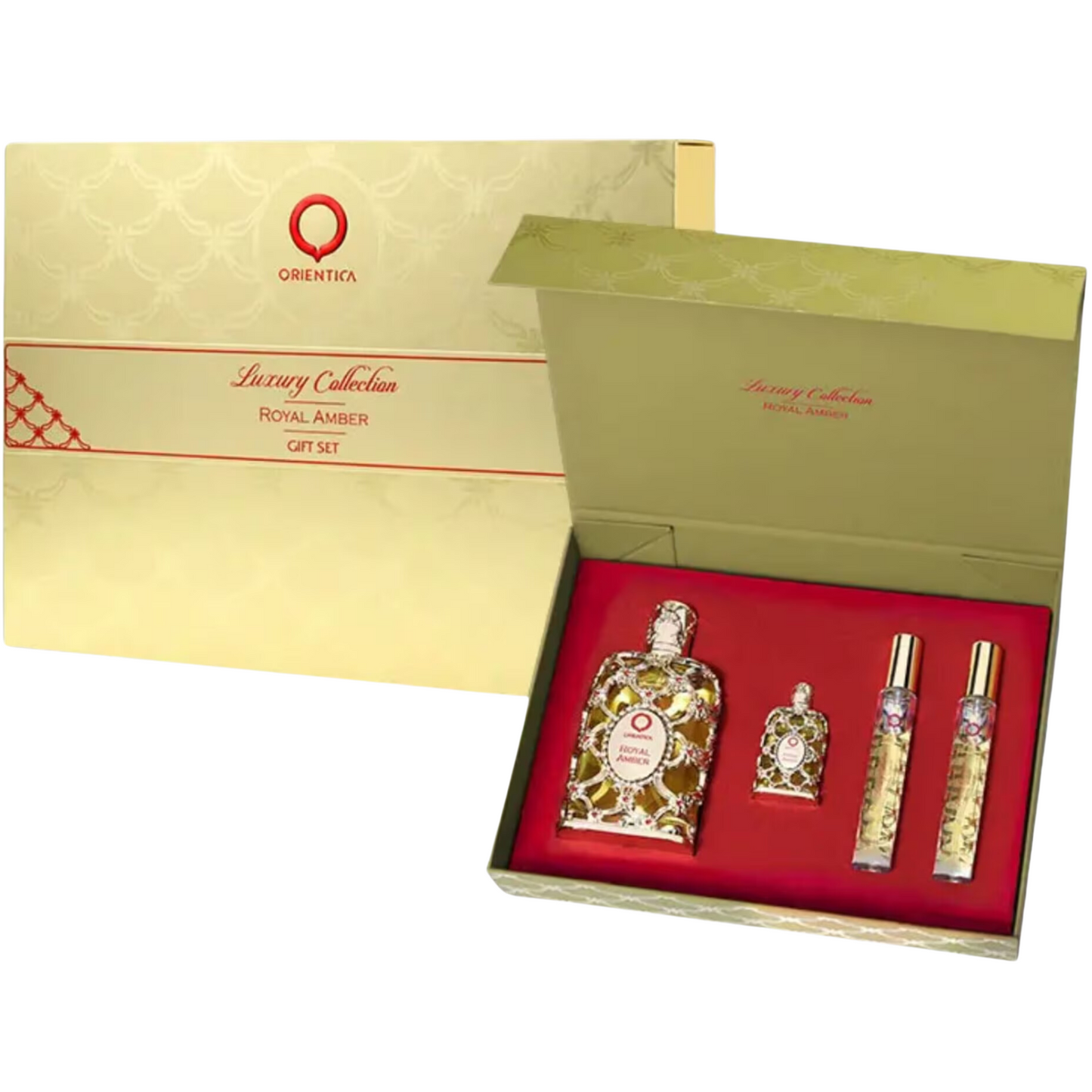 GIFT SET Perfume Unisex ORIENTICA ROYAL AMBER 80ml EDP + mini 7.5ml