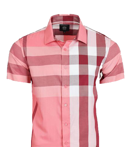 Camisa Para Hombre Manga Corta Marca Benziny SHS5052-PLUM