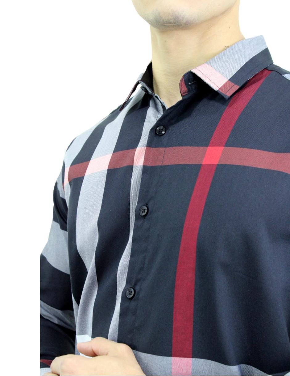 Camisa para Hombre Marca PAVINI RAVALLI BLS-201-06 BLACK