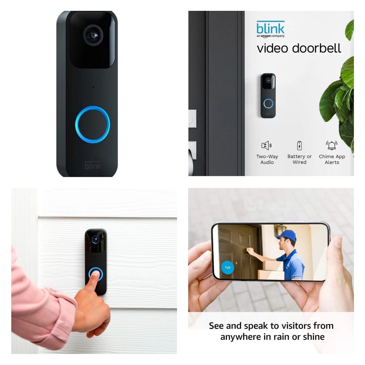 Timbre Inteligente WIFI con Camara y Microfono Marca BLINK