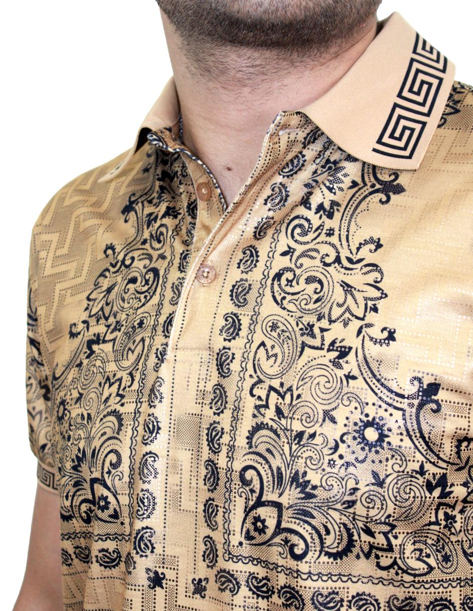 Playera para Hombre Marca PAVINI LS021-033-26 GOLD