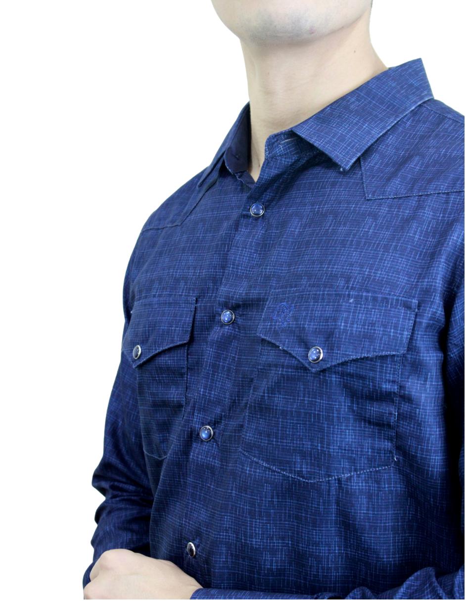 Camisa para Hombre Marca PAVINI LS022007-01 BLUE