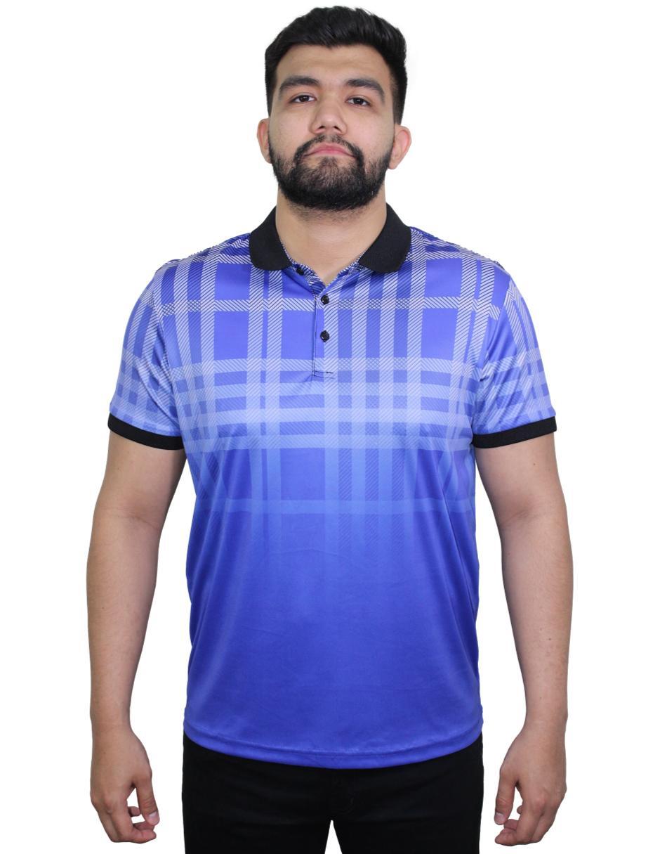 Playera para Hombre Tipo Polo Marca BENZINY PS3006-ROYAL/WHITE