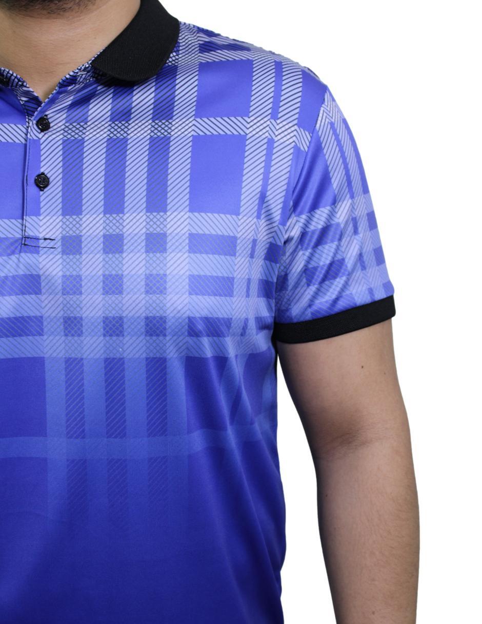 Playera para Hombre Tipo Polo Marca BENZINY PS3006-ROYAL/WHITE