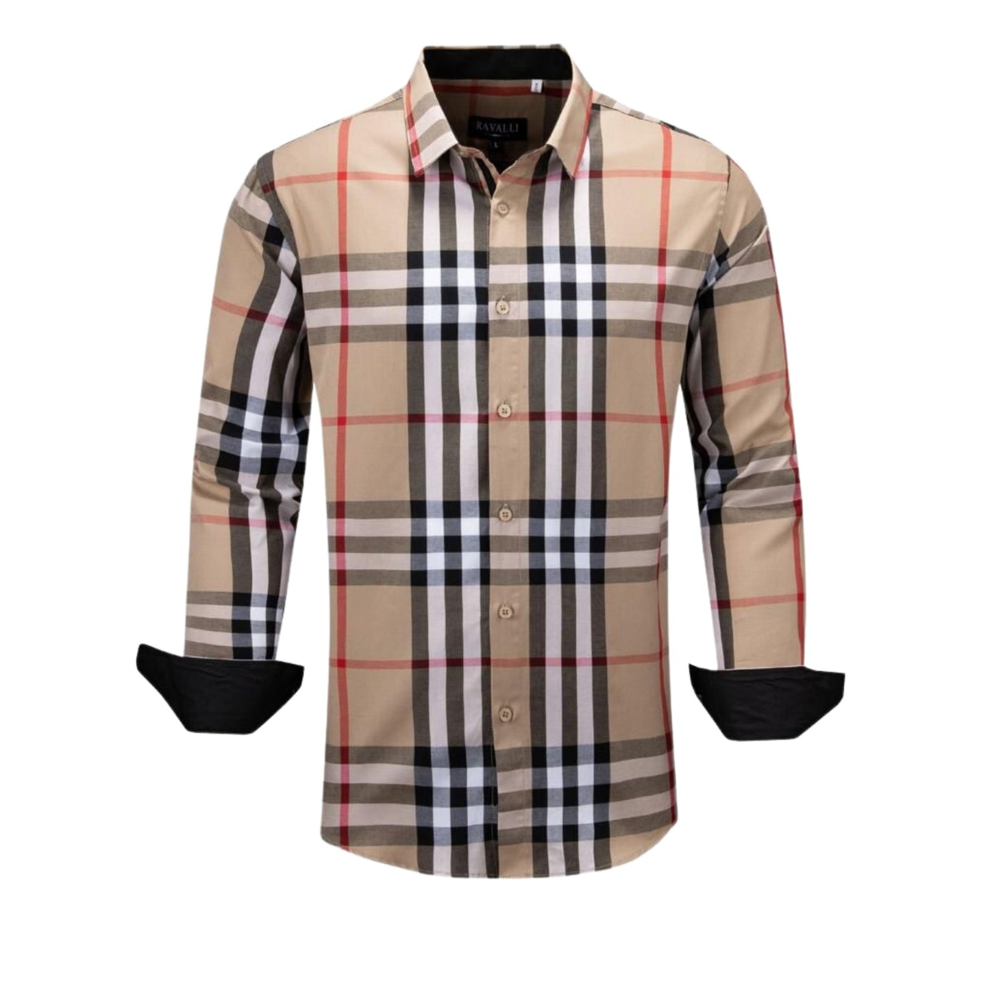 Camisa para Hombre marca RAVALLI MSH-680-58 KAKHI