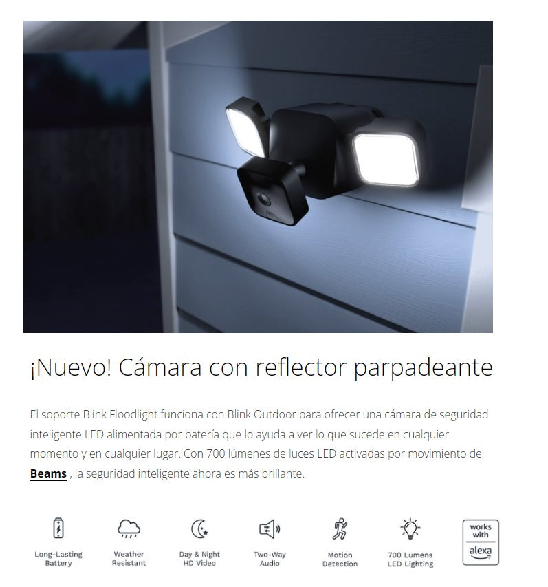 Kit de 4 Camaras Inteligentes Inalambricas Wifi Marca Blink con Audio de 2 Vias