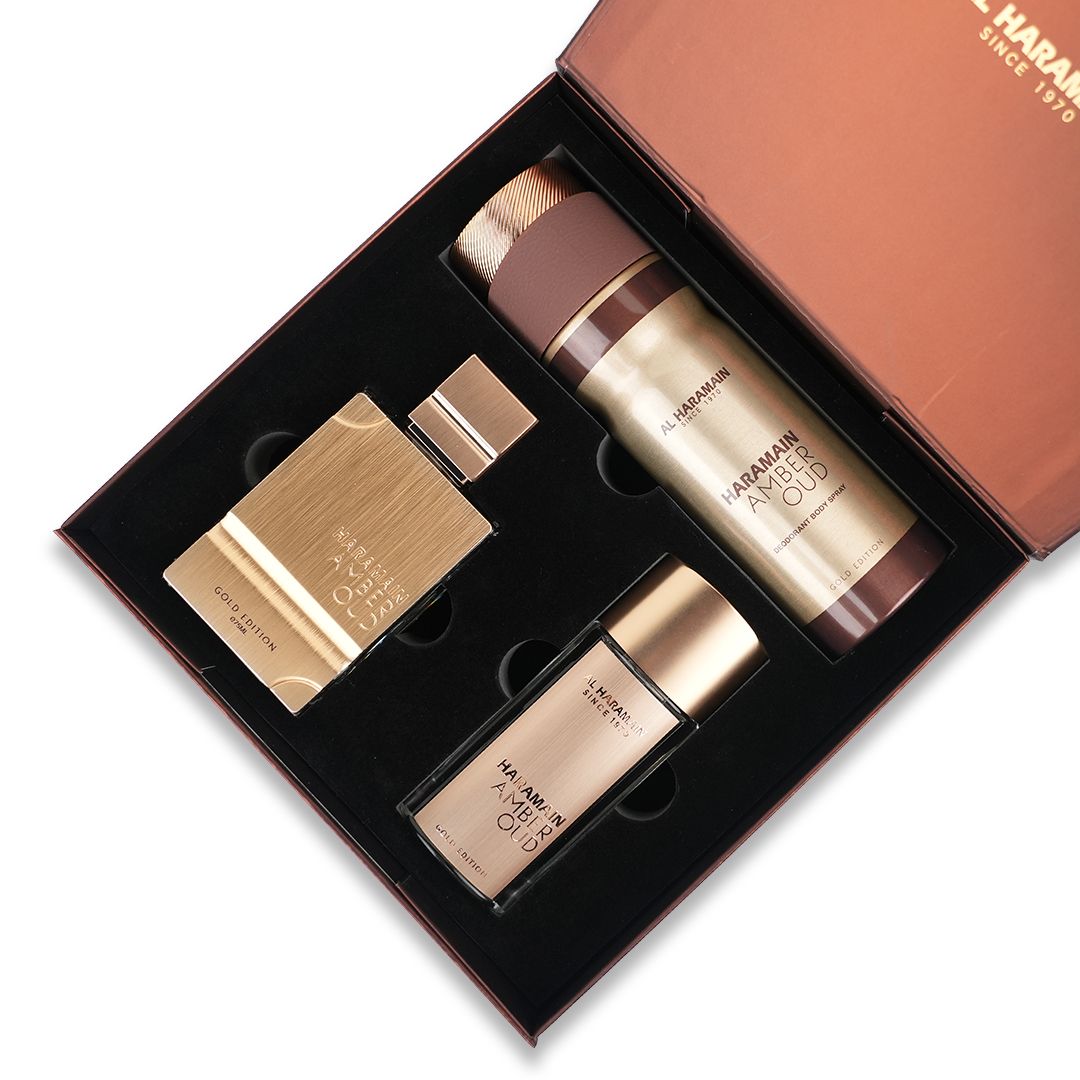 Set de Perfume Al Haramain Amber Oud Gold Edition 3 PZAS