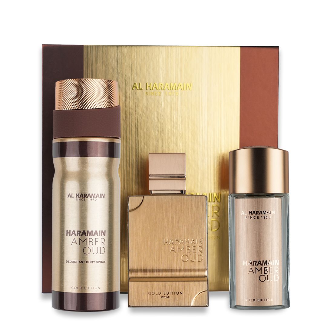 Set de Perfume Al Haramain Amber Oud Gold Edition 3 PZAS