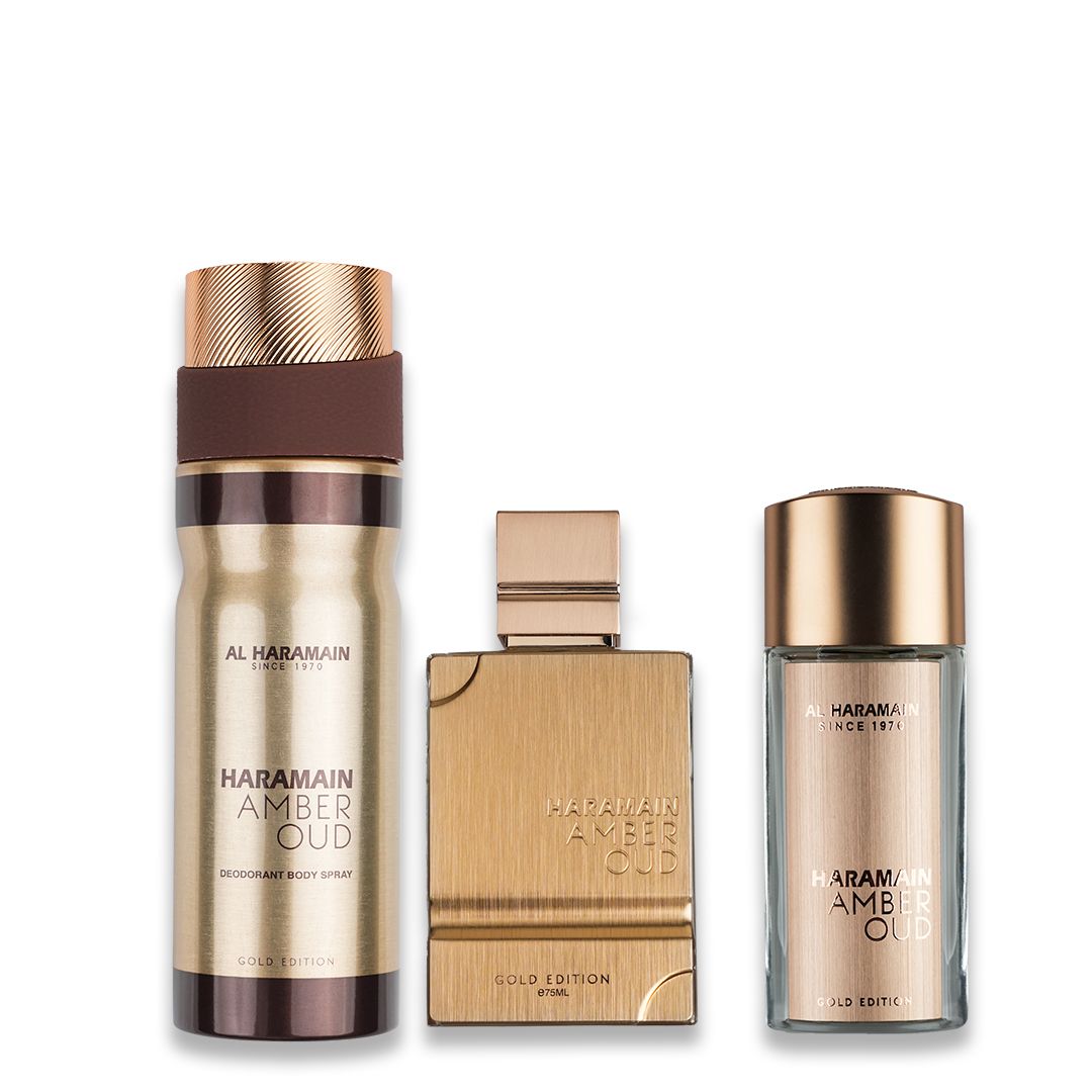 Set de Perfume Al Haramain Amber Oud Gold Edition 3 PZAS