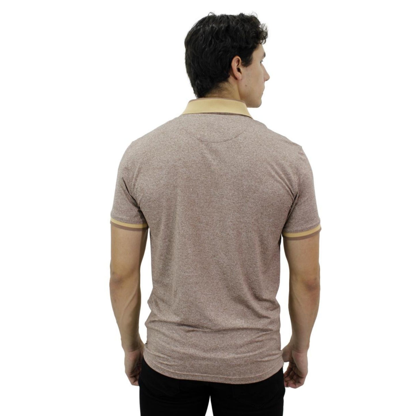 Playera Polo Para Caballero Marca Huggo Valentino HV-47-Brown