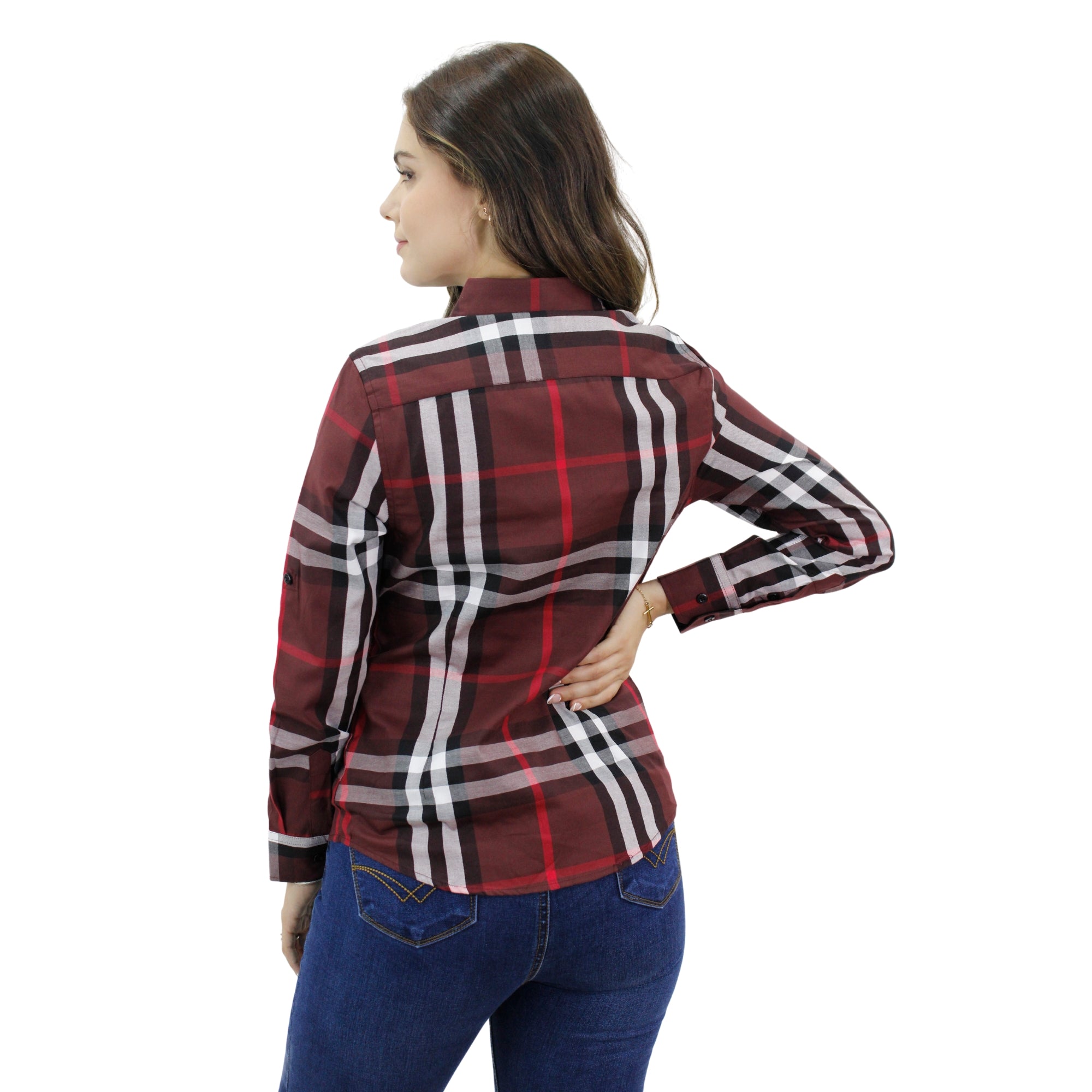 Blusa para Mujer marca RAVALLI GSH-520-36 BURGUNDY