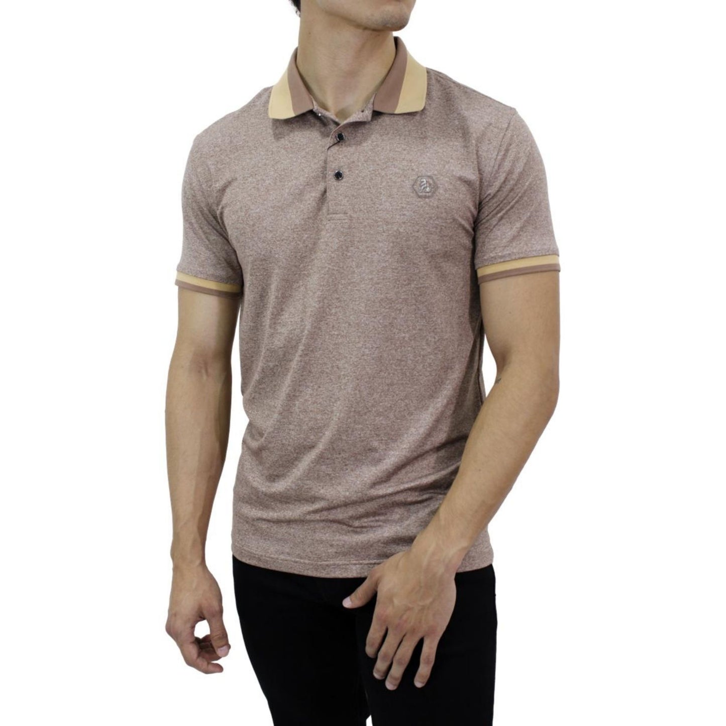 Playera Polo Para Caballero Marca Huggo Valentino HV-47-Brown