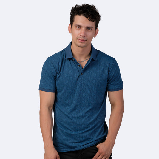 Playera Para Hombre Marca Huggo Valentino HV-63-Blue